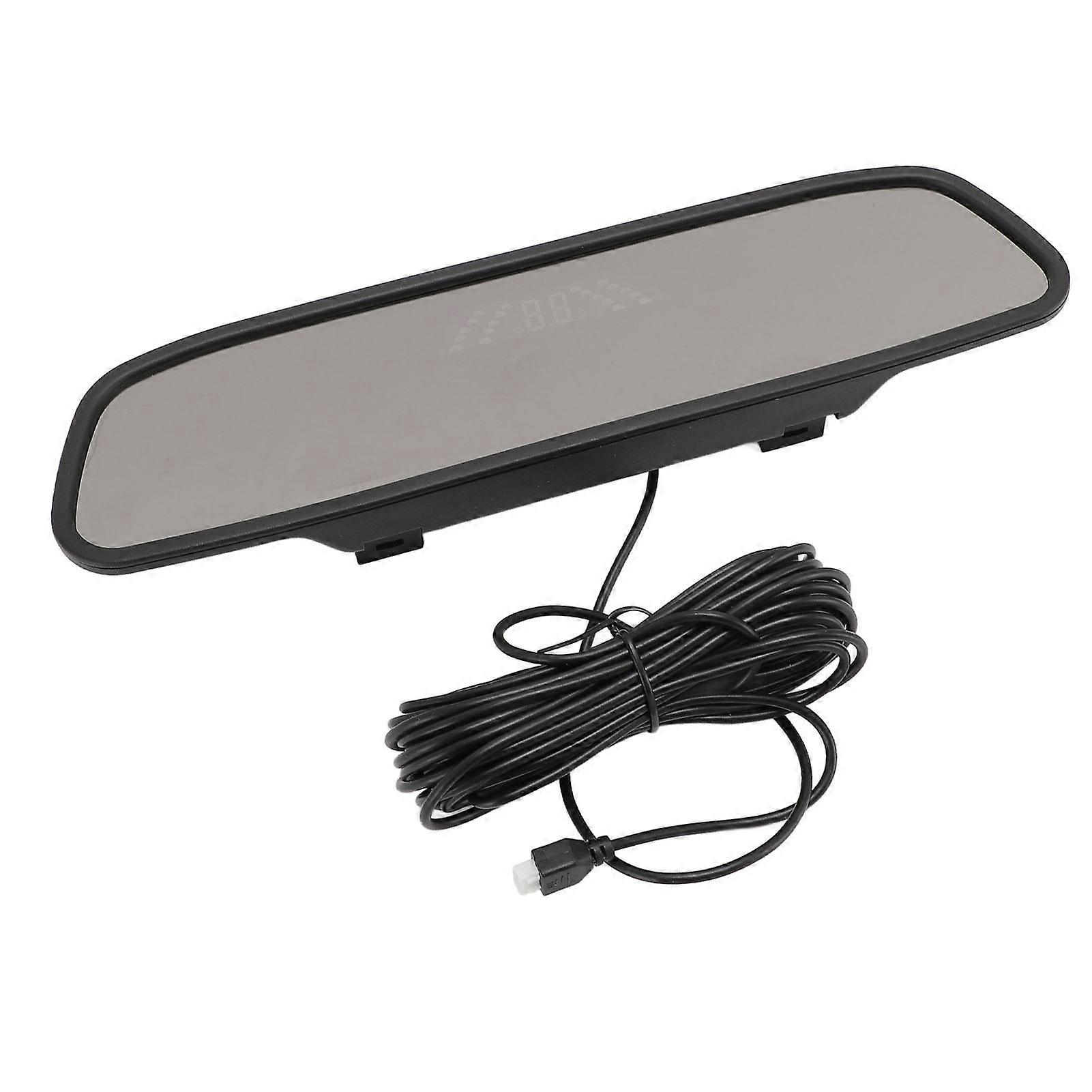 Car Reverse Radar System with 4 Sensors 0.3-2m Range Red LED Display