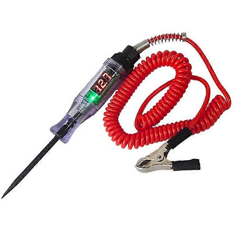 Spring Wire Digital Voltage Tester Pen 3-48V Car Circuit Repair Tool for Electricians Auto Troubleshooting