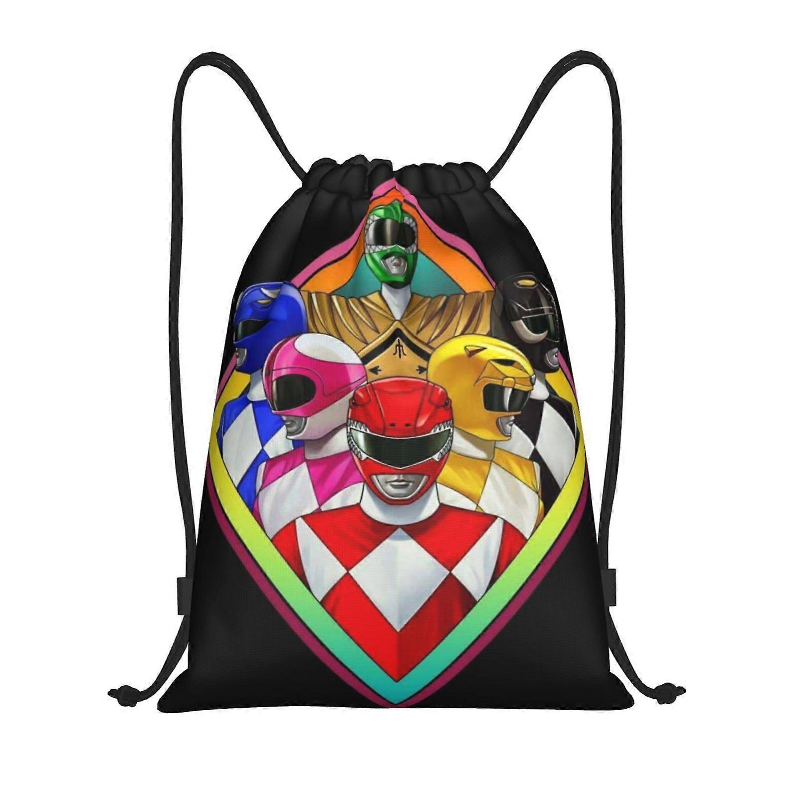 q39 Power Rangers The Animated Series Canvas double shoulder backpack easy care with classic design f39