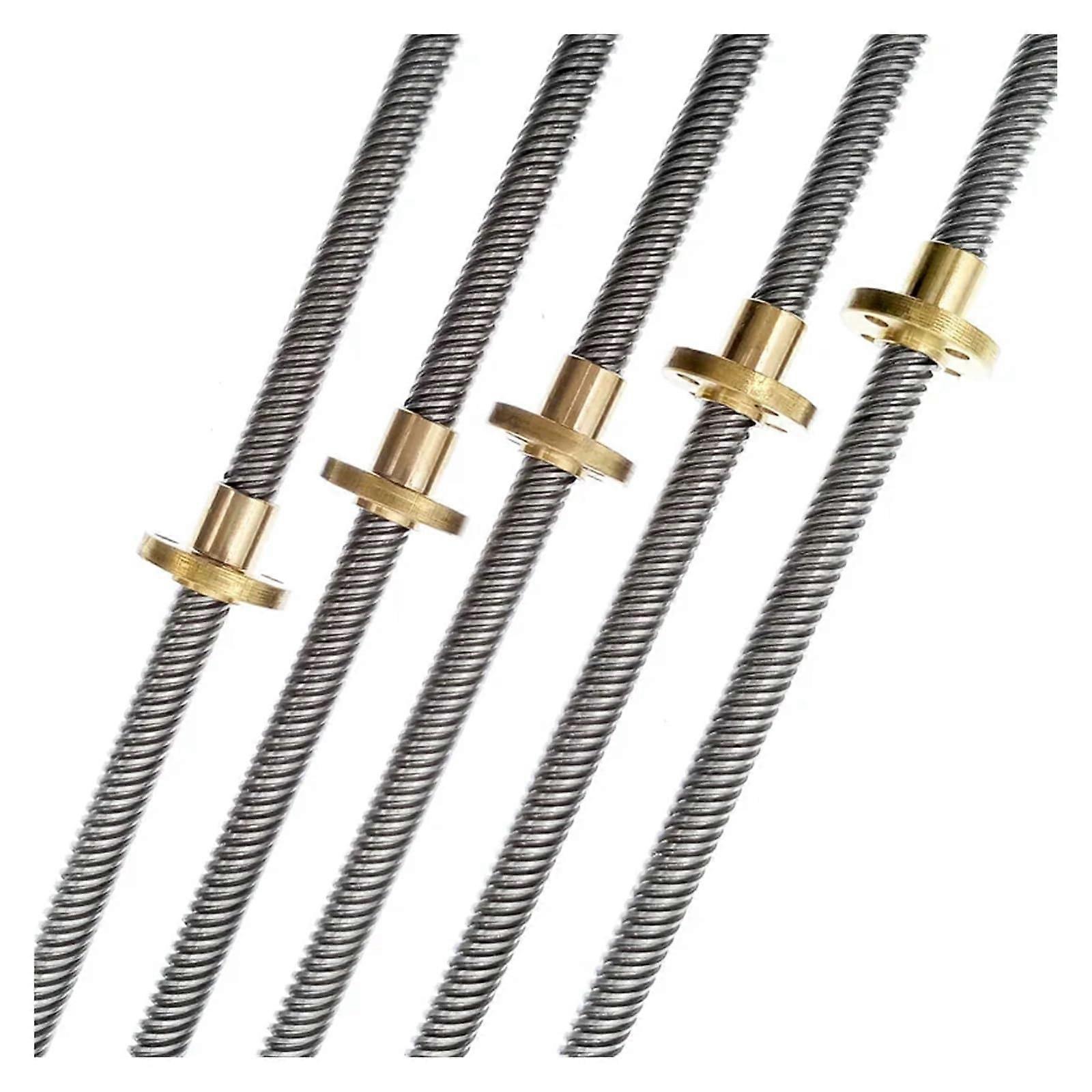 Lead Screw T8 300mm Linear Guide 3D Printers Parts helical Pitch 2mm 4mm 8mm 10mm 12mm Trapezoidal Screws with nut(Helical Pitch 1mm)