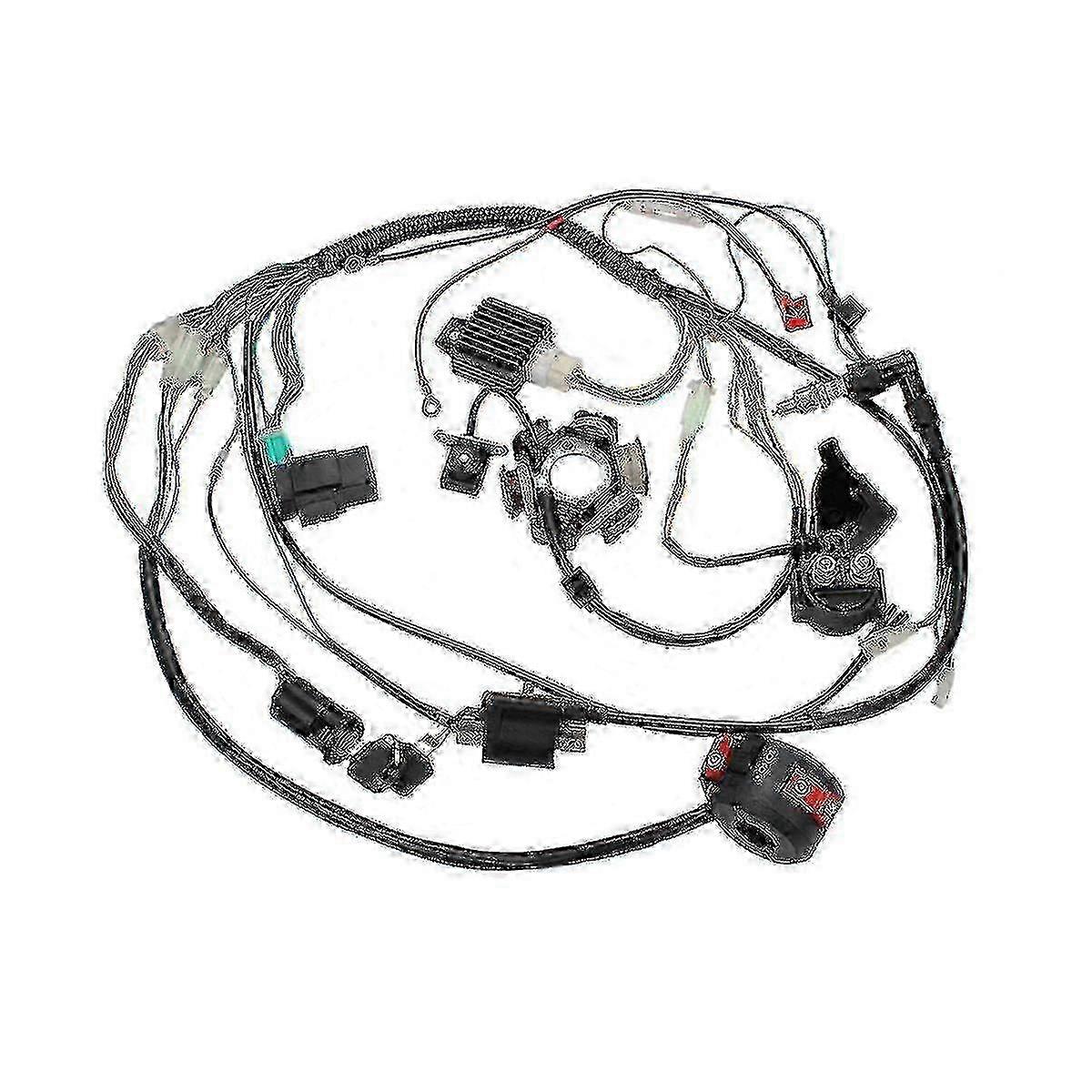 Motorcycle ATV Full Wiring Harness with Stator 6 Coil for 50-125cc Engines 2025