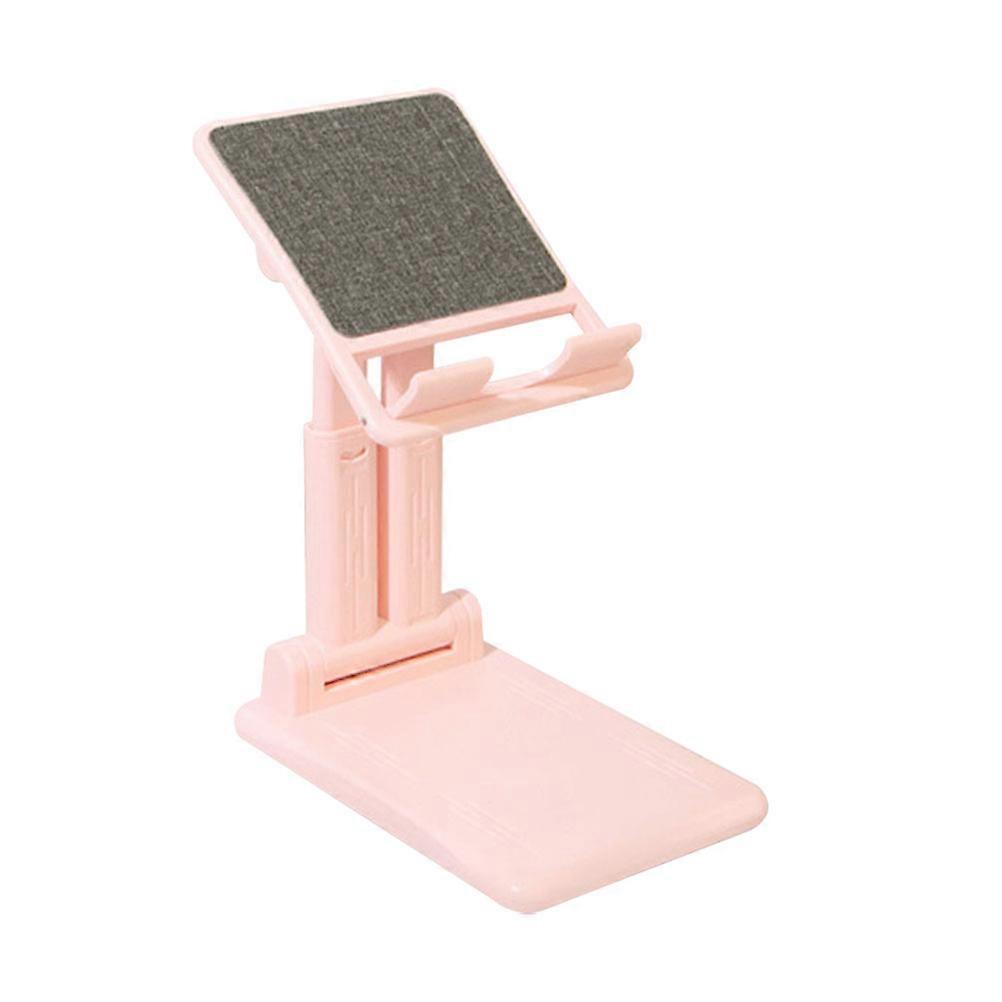 Mobile Phone Tablet Holder Stable Support Foldable Design For Dorm 13X9.1X18CM Pink 1Set