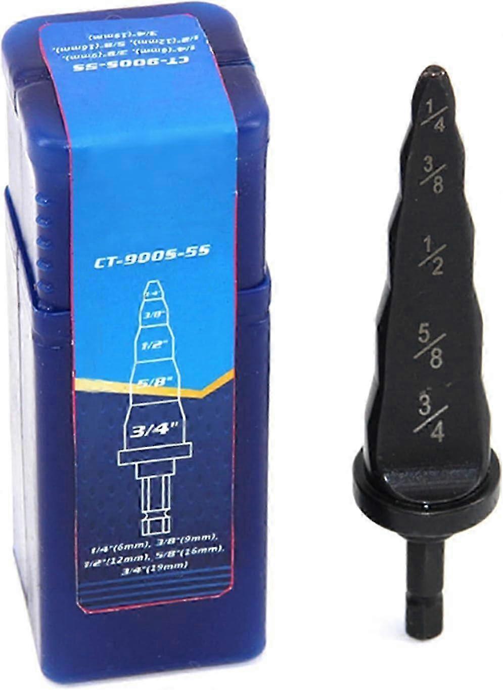 5 in 1 Swaging Spin Tool Drill Bit, Copper Pipe Expander for Air Conditioners, Tube Flaring Tool for Various Sizes 3/4, 5/8, 1/2, 3/8, 1/4 (