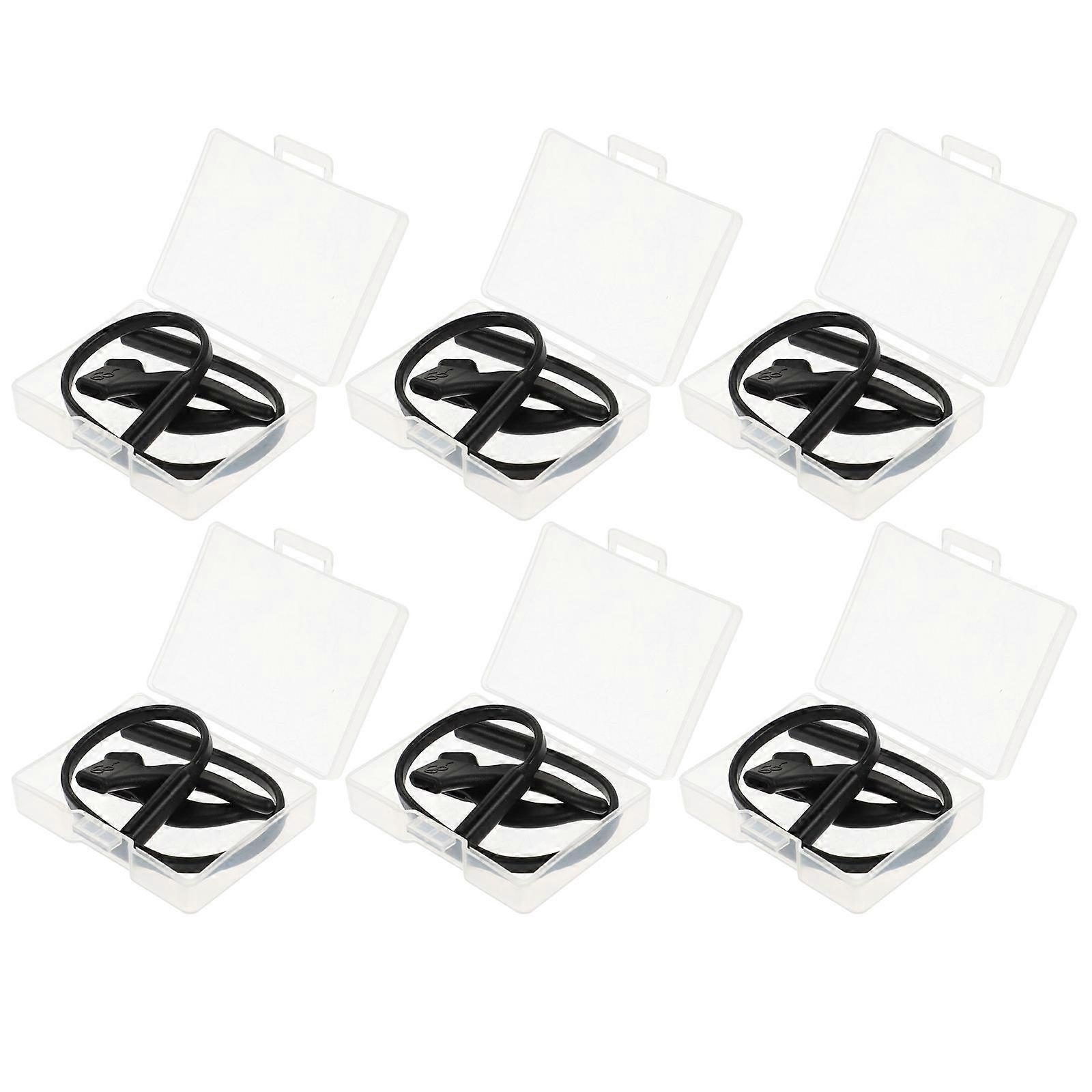 Eyeglasses Retainers Sets Black Eyeglass Straps For Working 20x0.8cm Fixed Role 6 Sets