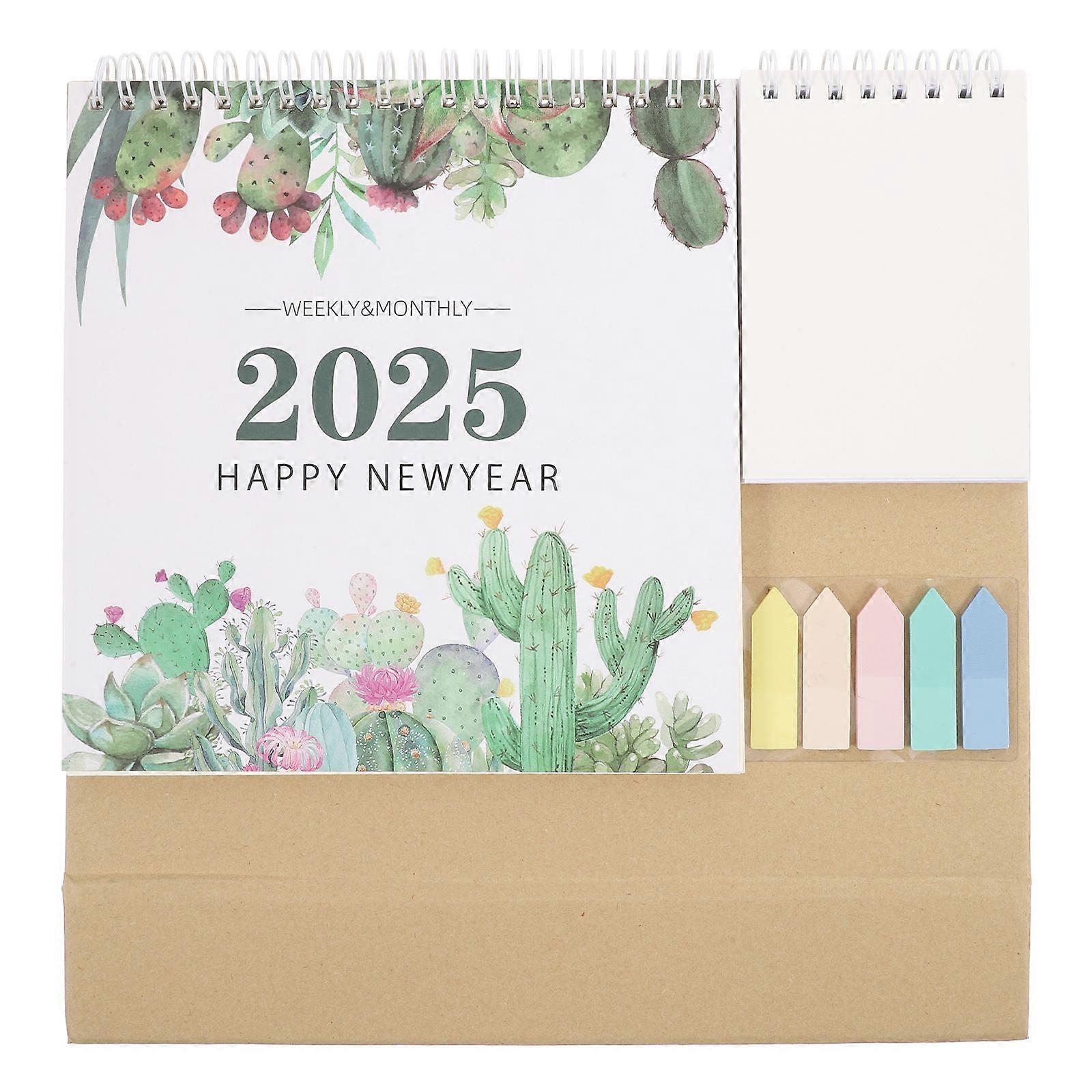 Desk Standing Calendar Flip Office Workers Small Desk Calendar 25.60X22.00X9.50CM Schedule Planning 1Set