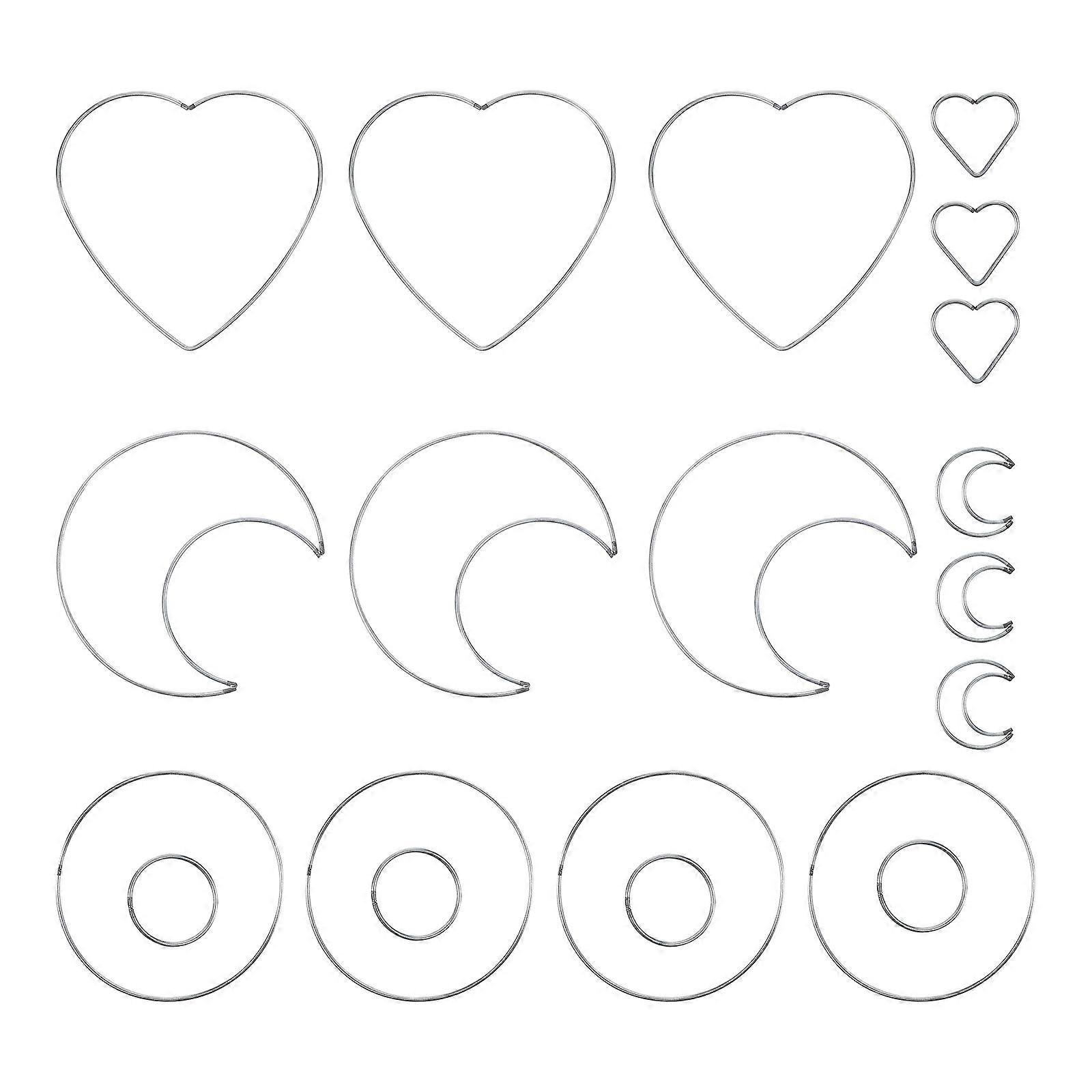 Metal Rings For Crafting Handwork Projects Circle Shape Craft Supplies 14cm 20Pcs