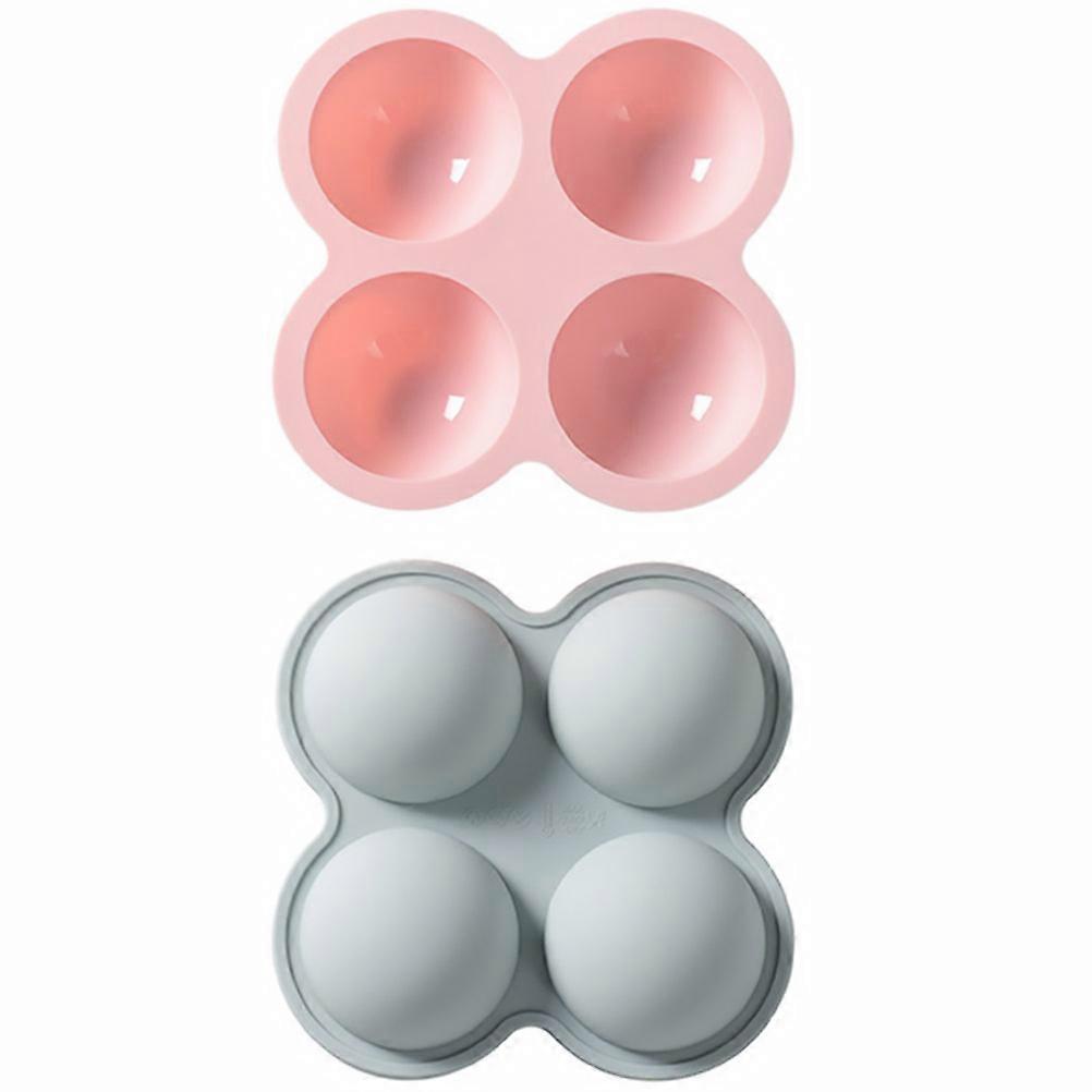 Mousse Cake Mold Chocolate Mold Diy Baking Tool For Home Baking Half Round Blue 2Pcs