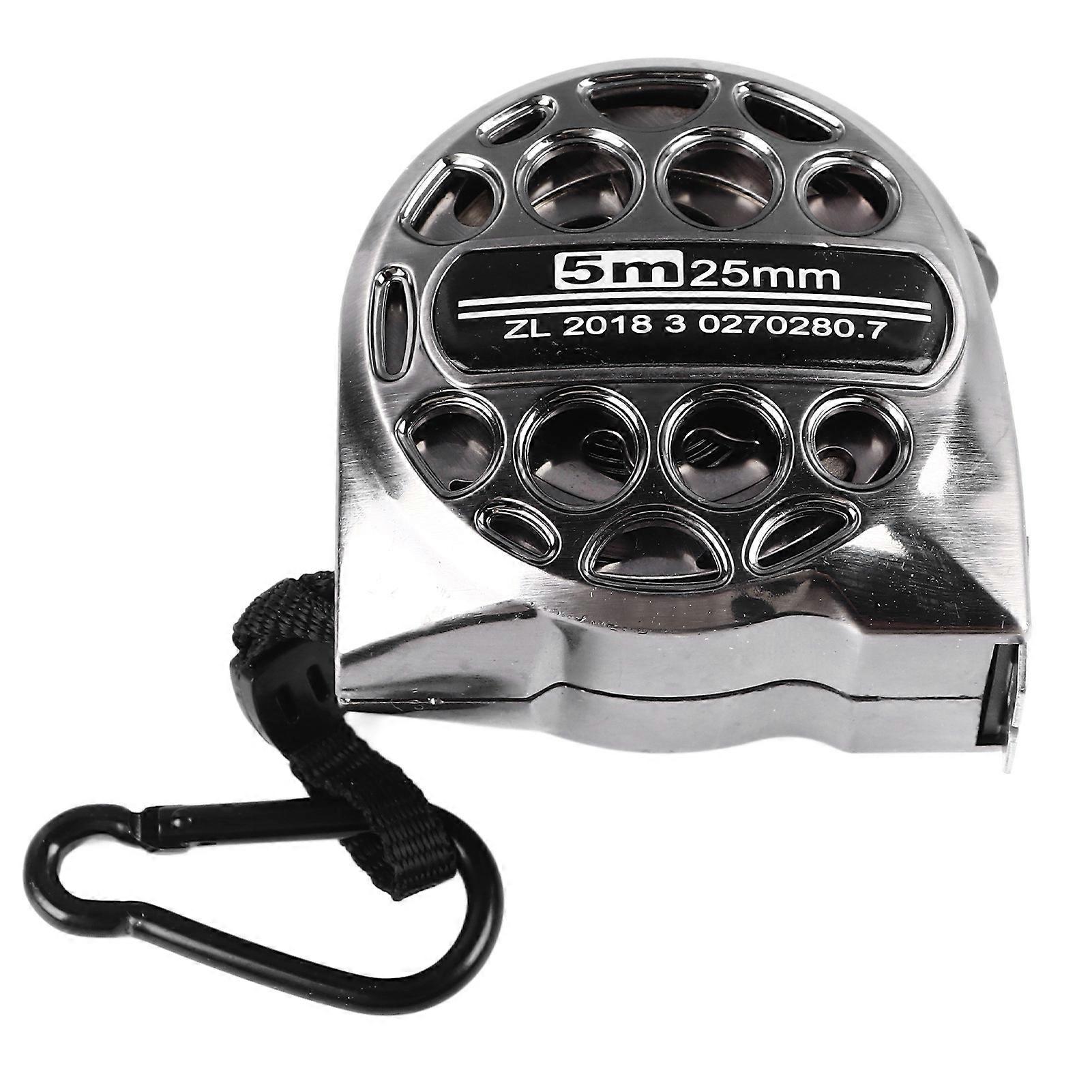 Stainless Steel Double Sided 5m/16.4ft Retractable Measuring Tape