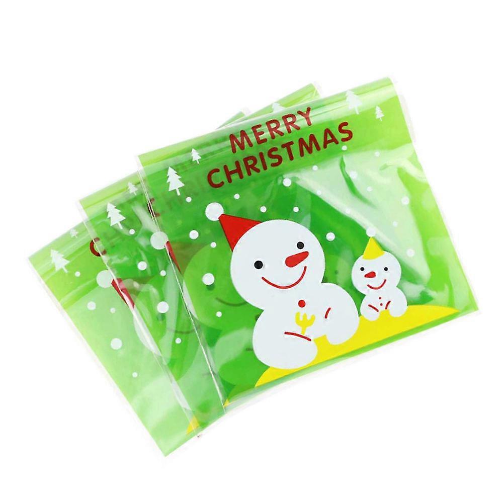 Self-Adhesive Cookies Bags Storage Pouch For Home Use Blue 10x10cm 200Pcs