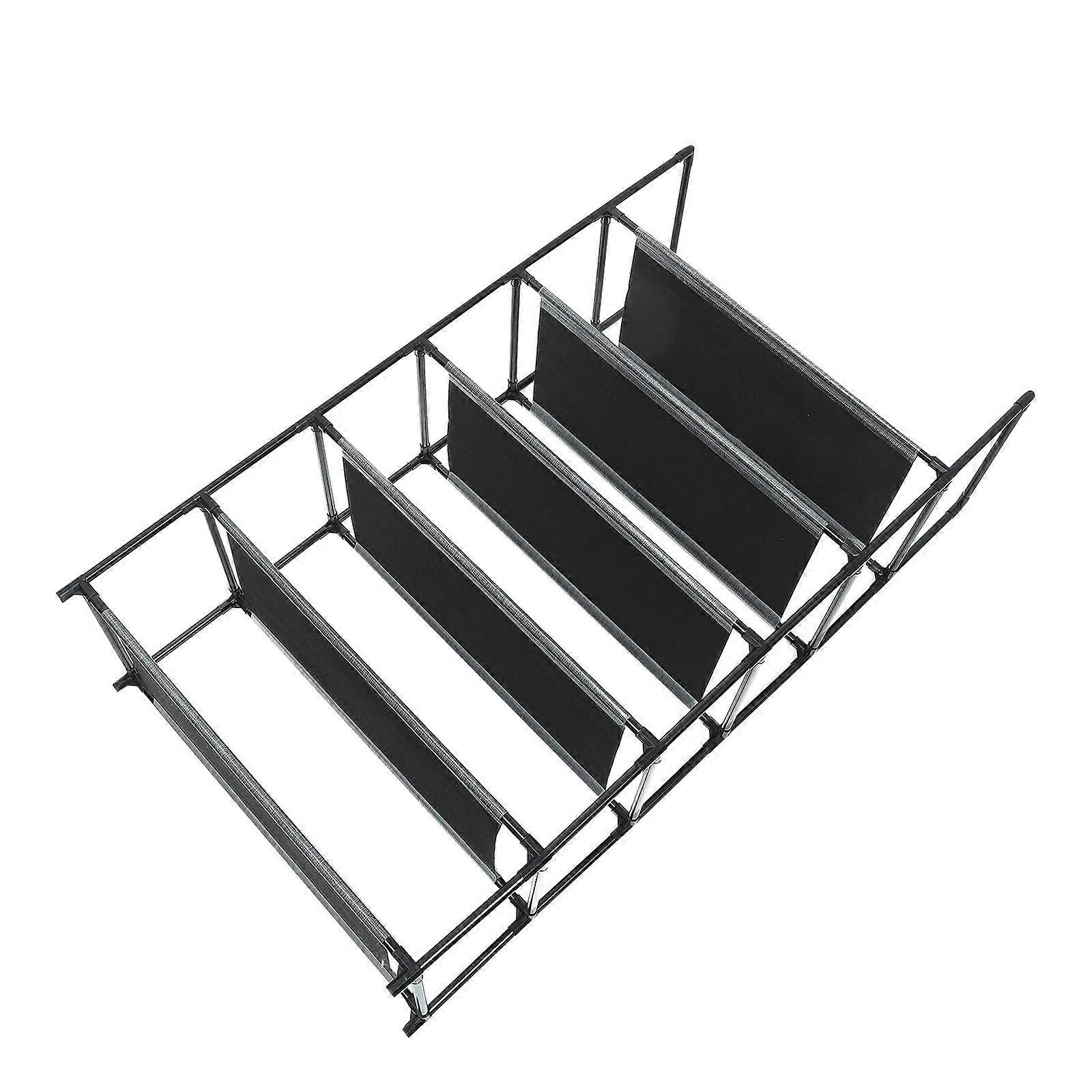 Multi Layer Shoes Stand Household Shoes Shelf Families And Friends Home Use Black 58x28X55CM 1 Set