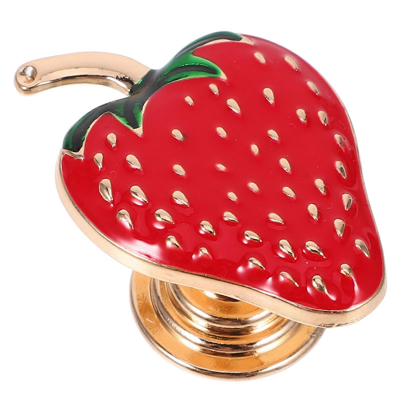 Cute Strawberry Shaped Cabinet Knob Drawer Handle for Dressers, Wardrobes, and Bookcases – Lightweight, Easy to Install Furniture Accessory