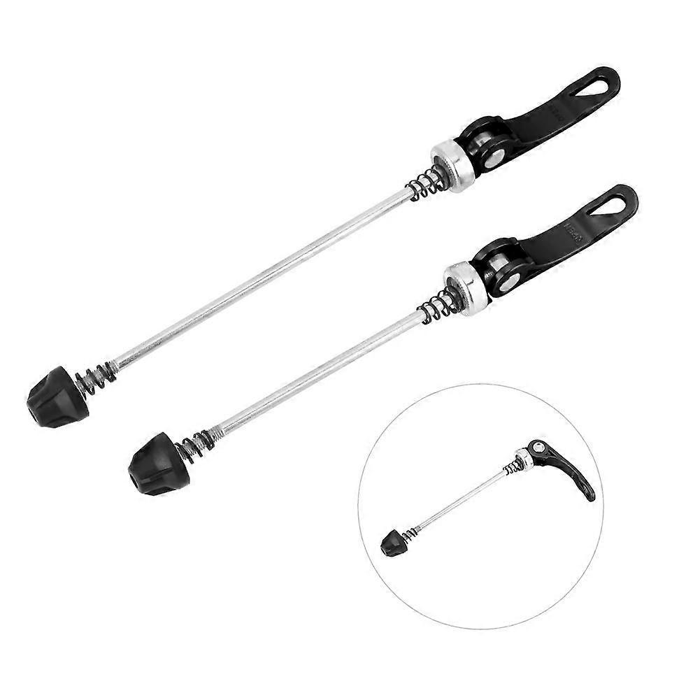Mountain Bike Skewers Set - 1 Pair Quick Release Black Front and Rear Bicycle Axle Skewers Compatible with Road Bikes