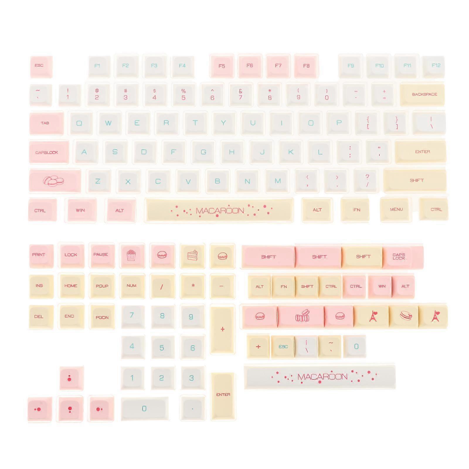 131 Keys PBT Keycaps Macaron Theme XDA Profile For Cherry