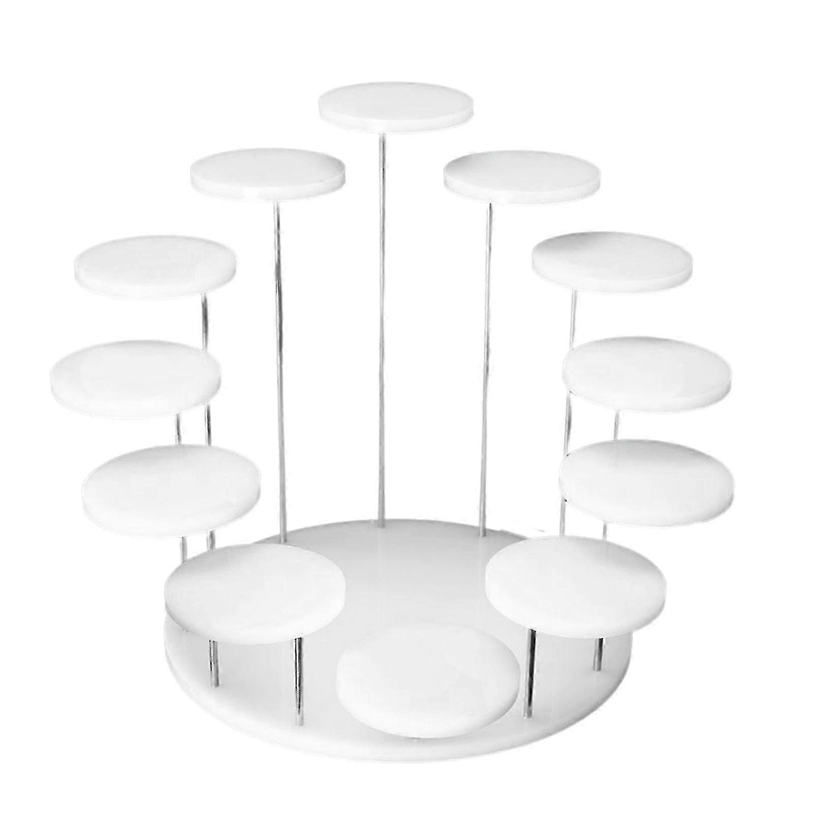 Multi-Layer Muffin Holder Acrylic Tiered Serving Round Cupcake Tower For Party F
