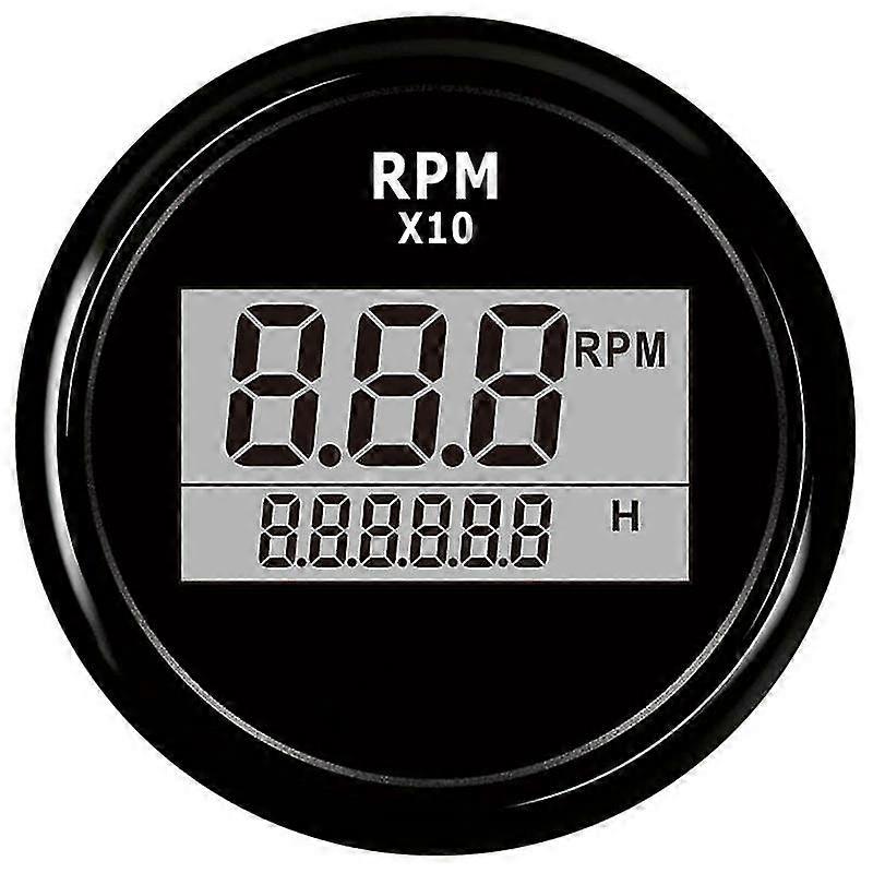 Båt LED Digital Varvräknare Motortimmätare Utombordare RV RPM-mätare