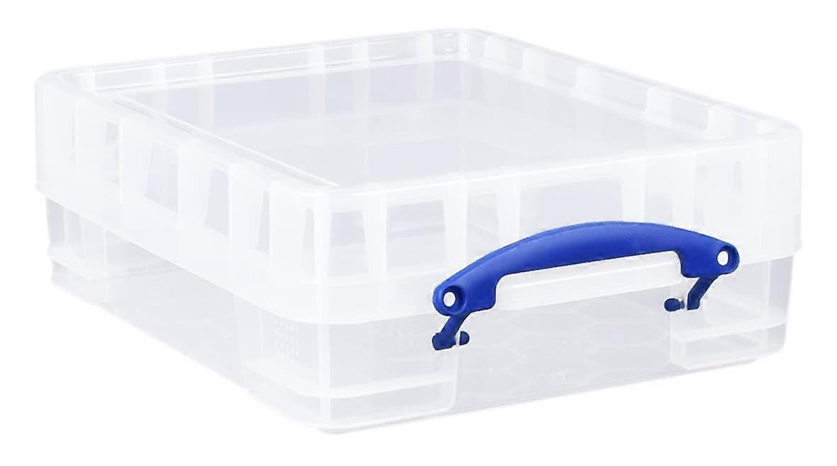 Storage Box 11 Litre XL Clear Plastic Organizer with Lid for Home Office and Craft Storage