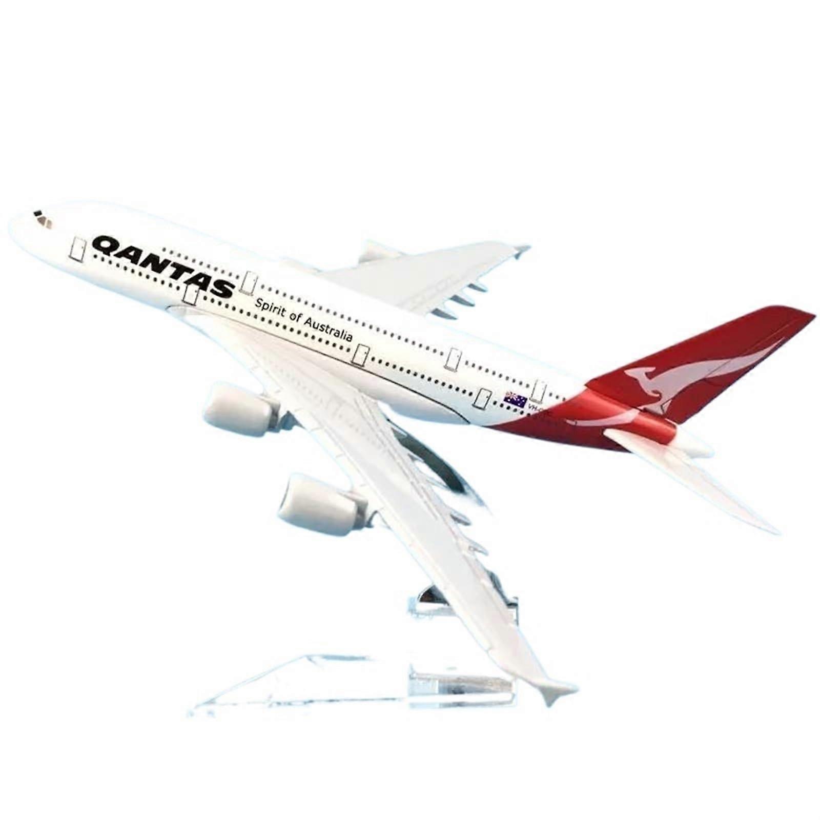 Miniature Aircraft Models 16 cm For AIR Australia Qantas A380 Aircraft Model, DieCast Metal Aircraft Model, WStand, Static Display Aircraft
