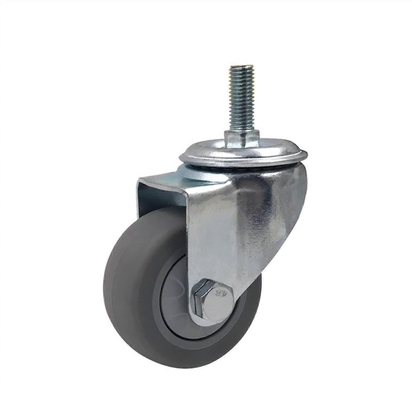 3 Inch High Elastic Wheels Universal Wheel Castors Shock Absorbing Portable 2 Pack For Carts