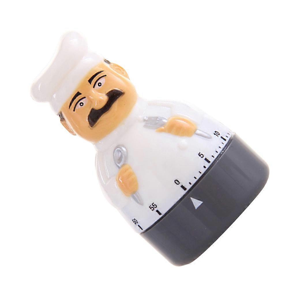 Retro Timer Chef Shaped Kitchen Timer For Homework Timing 4.1×2.3×2.3in With Alarm Sound 1Pcs