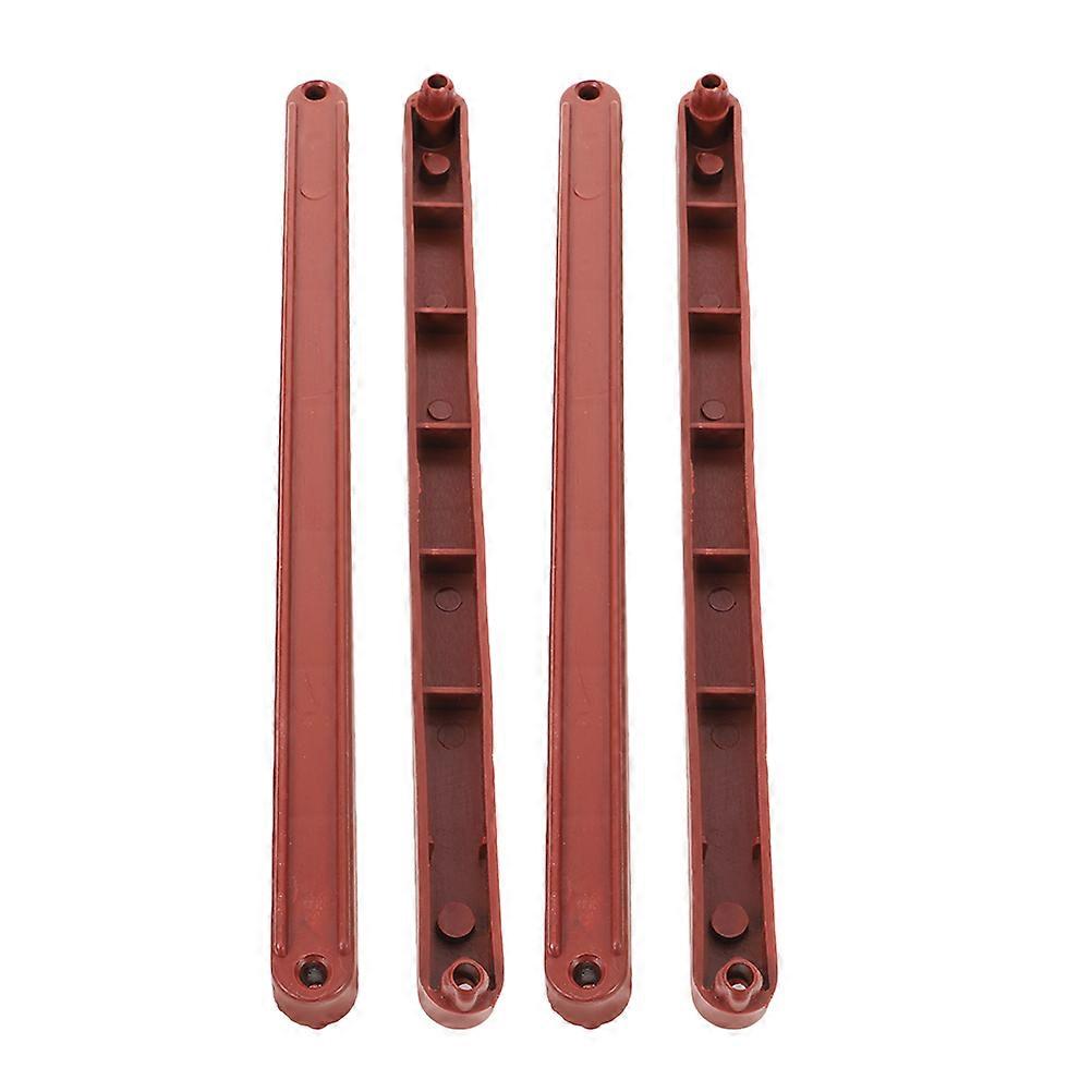 2 Sets Sturdy Plastic Guide Slides Replacement Parts for Smooth Drawer Operation – Compatible with Wardrobes, Dressers & Keyboards – Elegant Brown