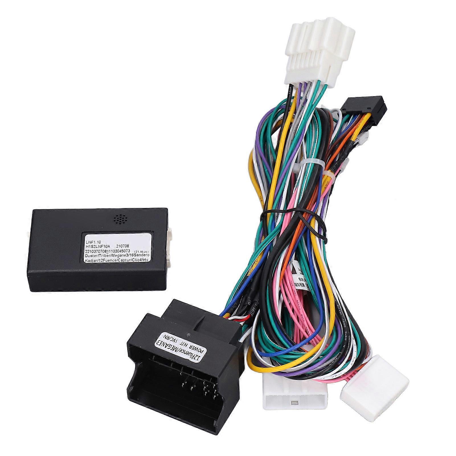 16pin Car Stereo Radio Wiring Harness with Canbus Box Replacement for Megane 3 2011‑2014