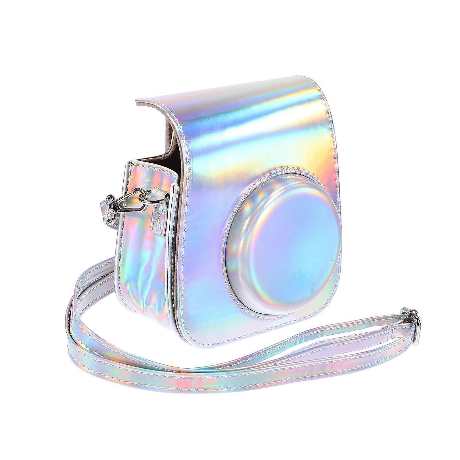 Silver PU Protective Case for Instant Camera with Comfortable Hand Feeling and Scratch Proof Design