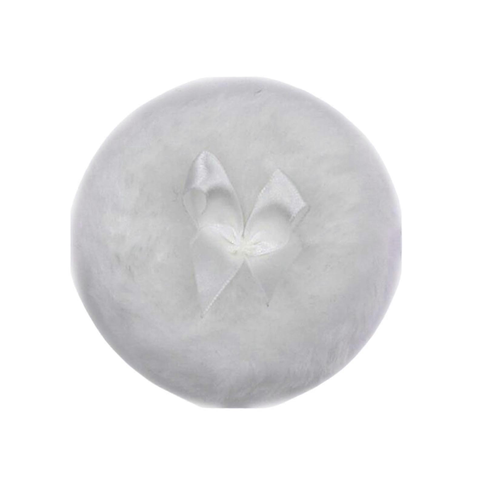 Large Fluffy Powder Shower Head Ultra Soft Round Body Powder with Bow 1 piece