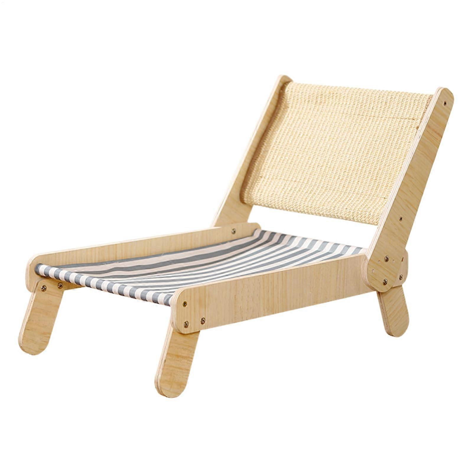 Cat Lounge Chair, ScratchResistant, Elevated Bed, 4Position Adjustable, Cozy Rest for Cats and Small Puppies