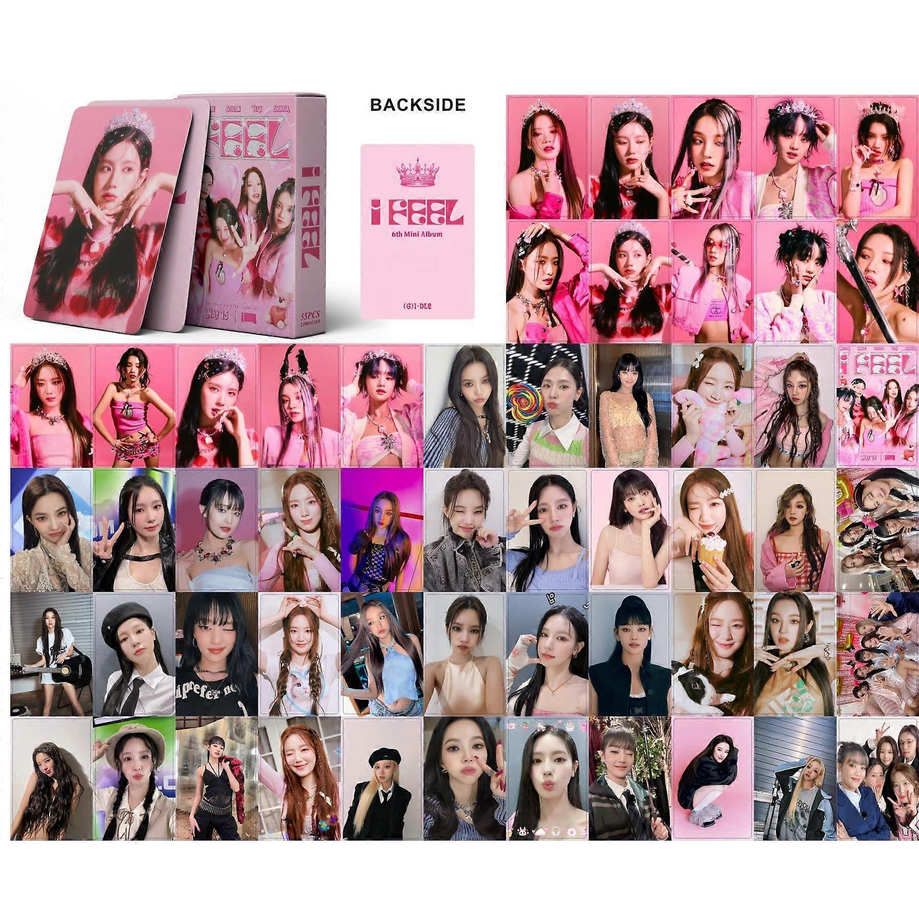MIYEON MINNIE SOYEON SHUHUA YUQI Photocards 'Neverland'  Album  Song Postcards Fan Support Card