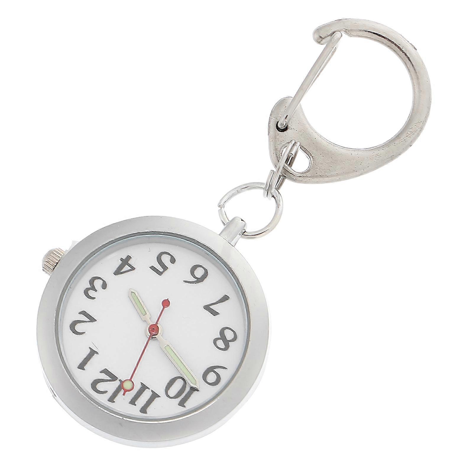 Nurse Pendant Watch Silver 6X28CM Round Shape Time Telling 1Pcs