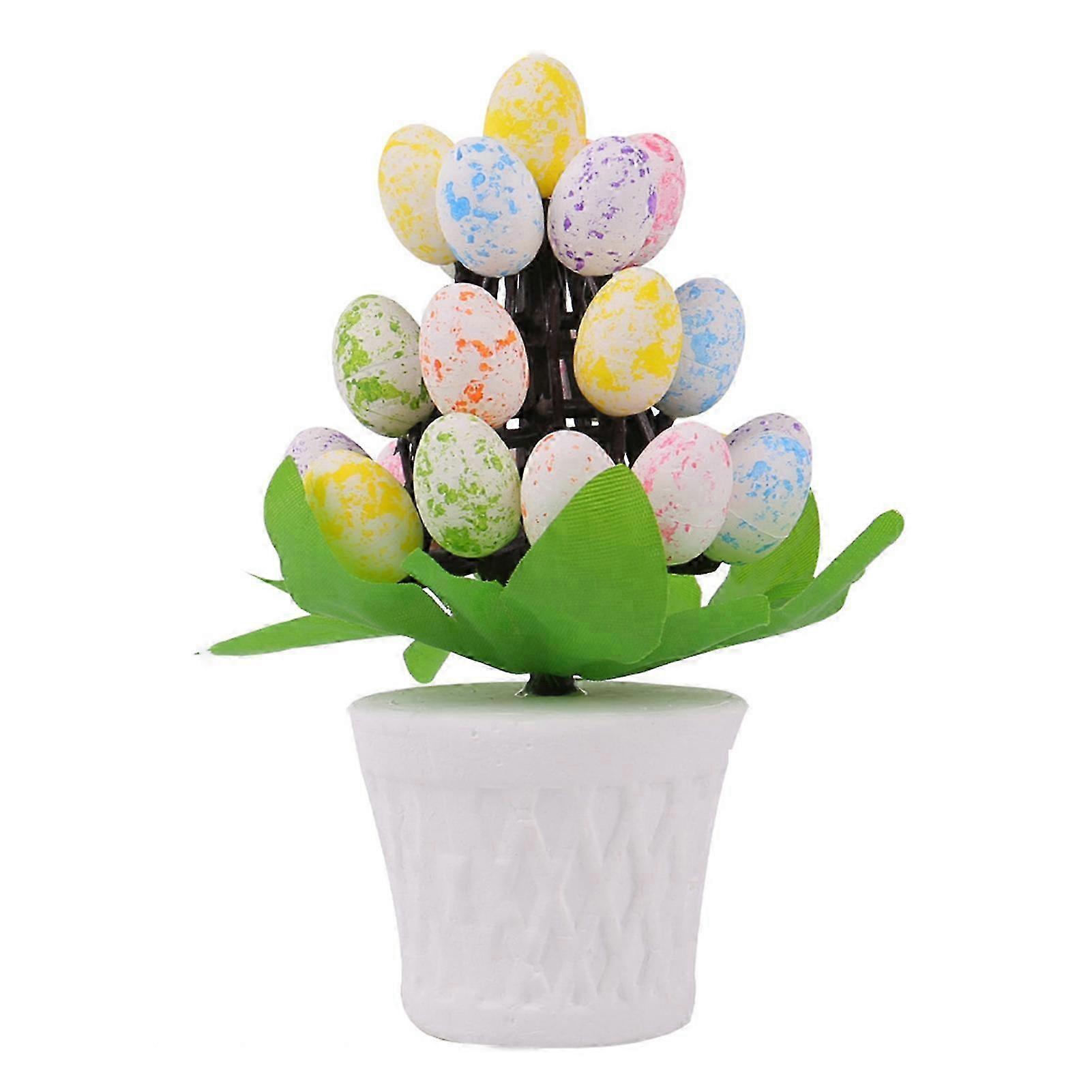 2025 Easter Egg Potted Plant Table Decorations Easter Table Centerpiece Artificial