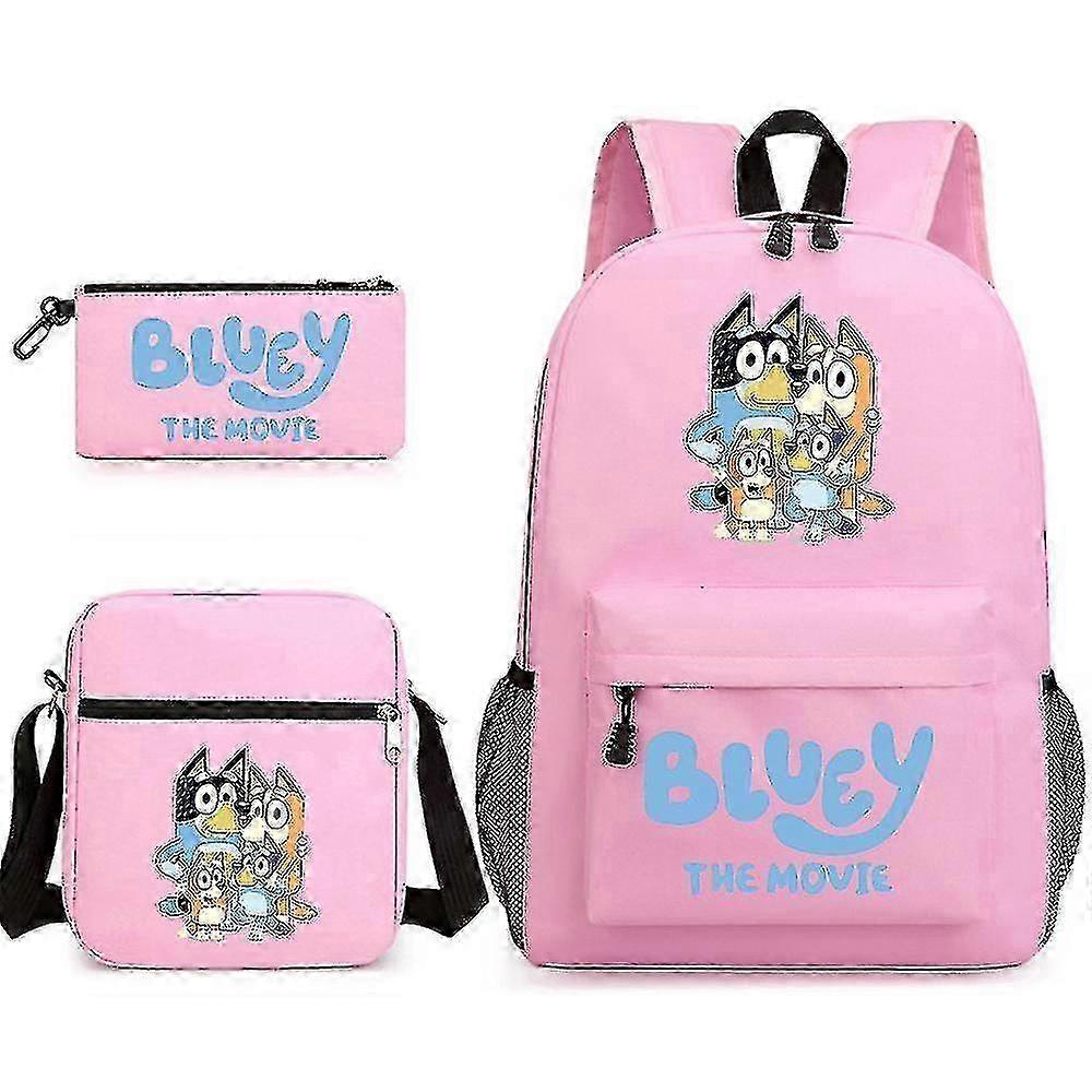 Bluey Three-piece Schoolbag Backpack High Quality 0619