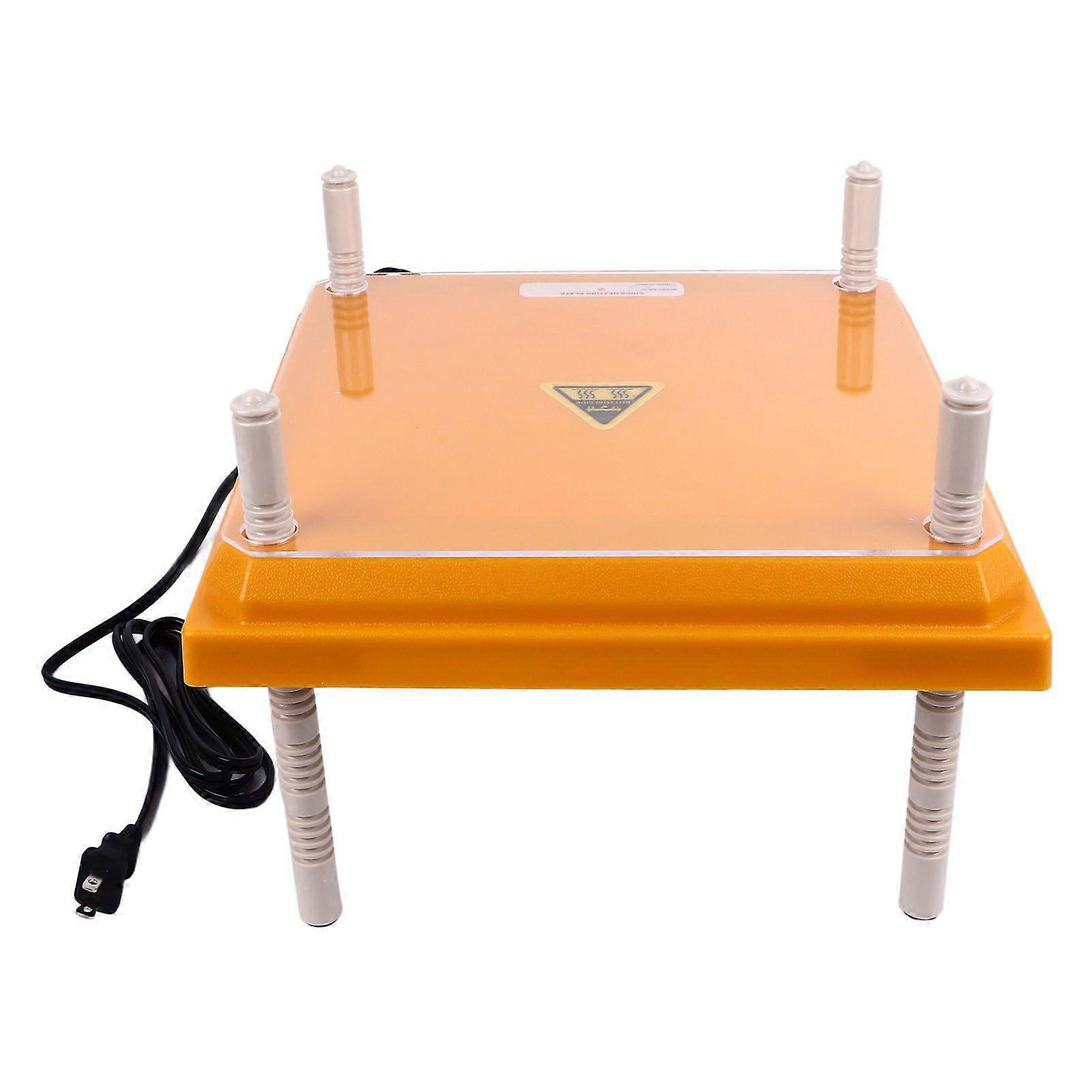 Chicks Brooder Heater with Dustproof Plate Yellow 12.1x12.1in Adjustable Height Angle Chick Brooder Heating Plate for 15 Chicks US Plug 110V