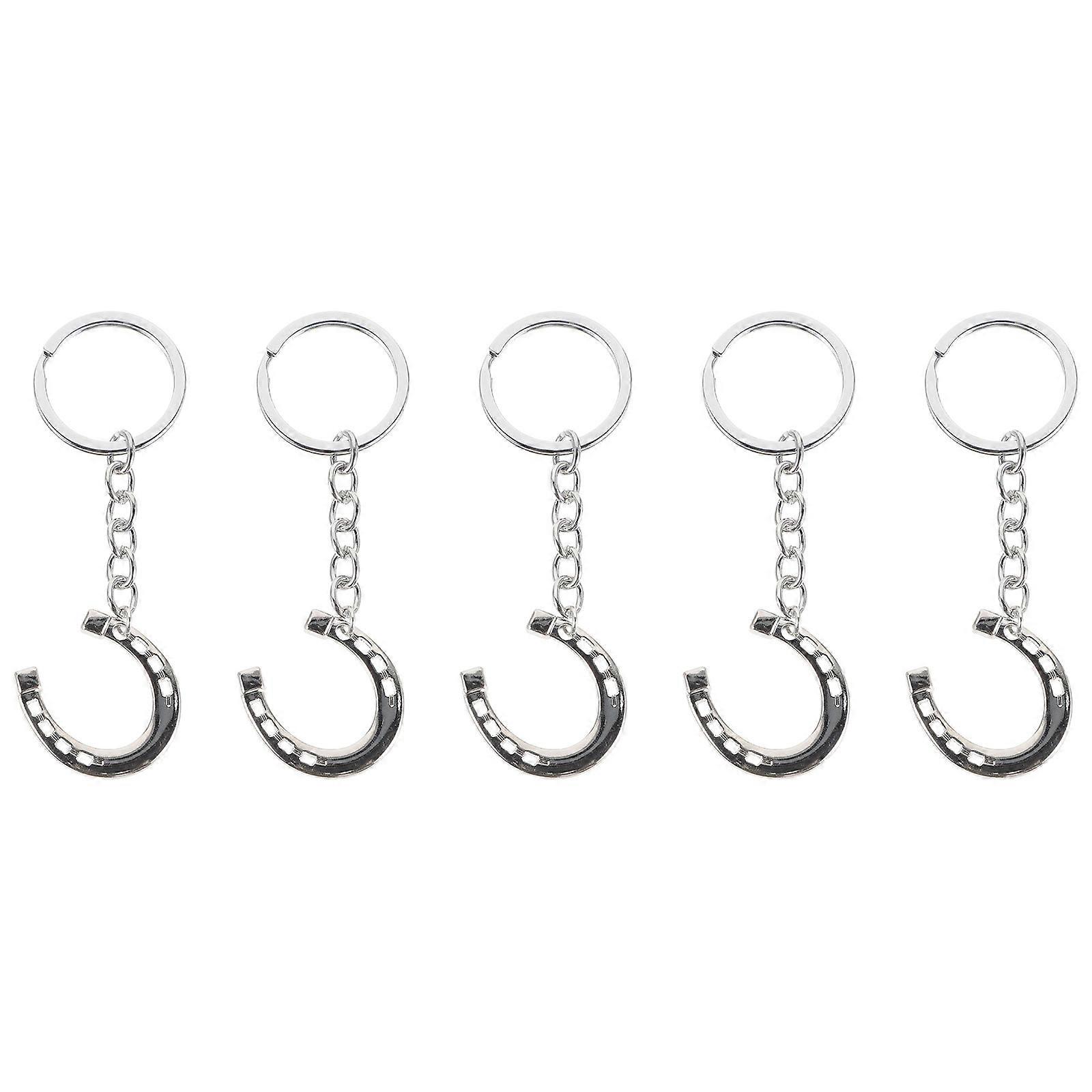 Key Chain Horseshoe Shape Home Decor Alloy Material 3.14x1.18x0.39in 5Set