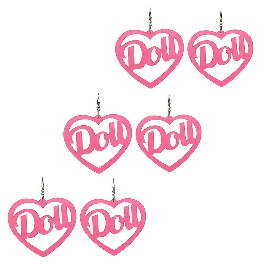 Women's Drop & Dangle Earrings Shape Acrylic Exaggerated Hanging Studs for Daily Life Long-term Wear Comfortable 3 Pairs