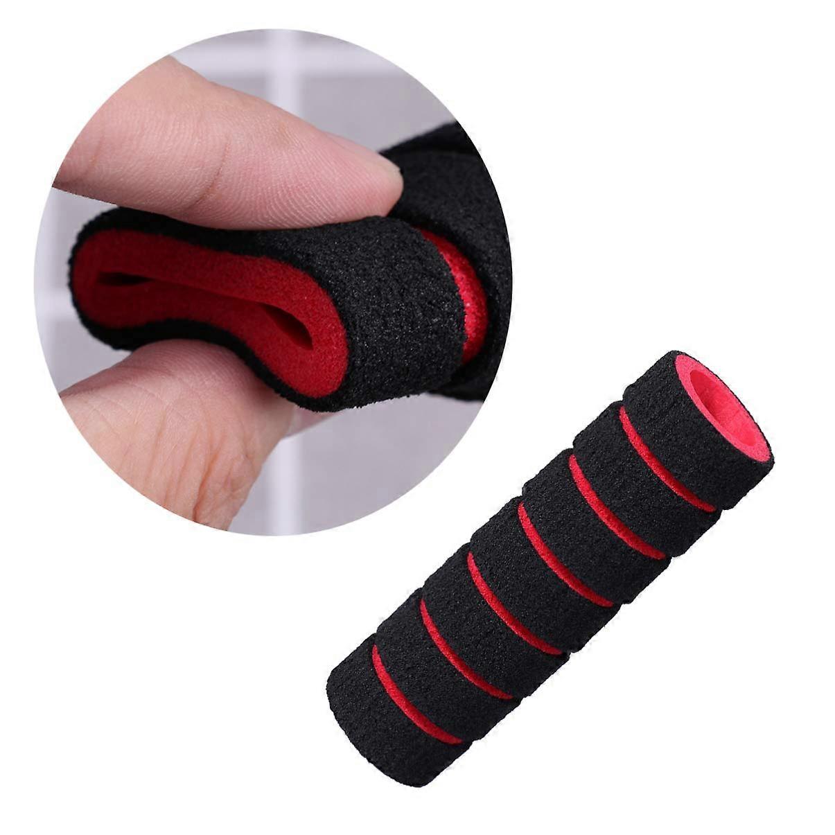 2 Pairs Bike Foam Grips Non-Slip Handlebar Grips for Bicycles and Motorcycles Easy Installation for Mountain Bikes and Scooters Red