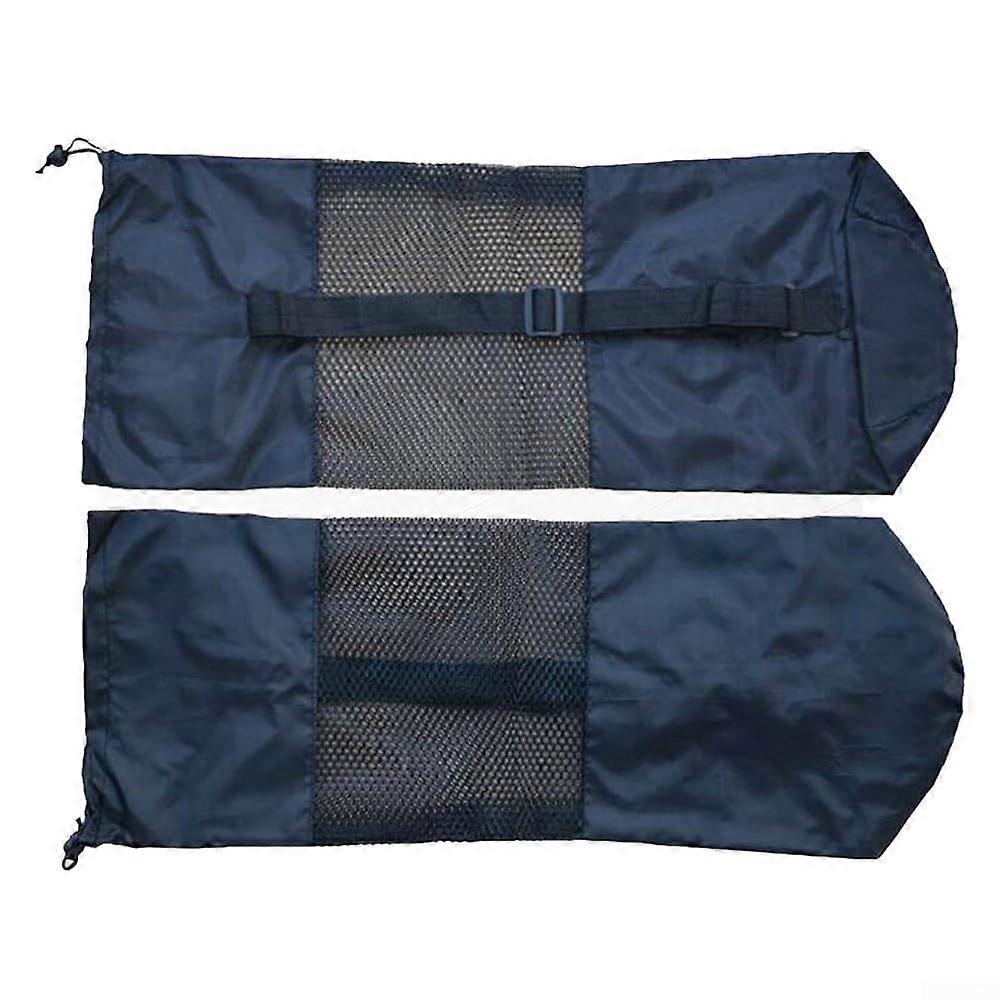 2 x Nylon Net Yoga Mat Bags with Adjustable Shoulder Strap for Easy Storage and Transport, Fits 183*61cm Mats