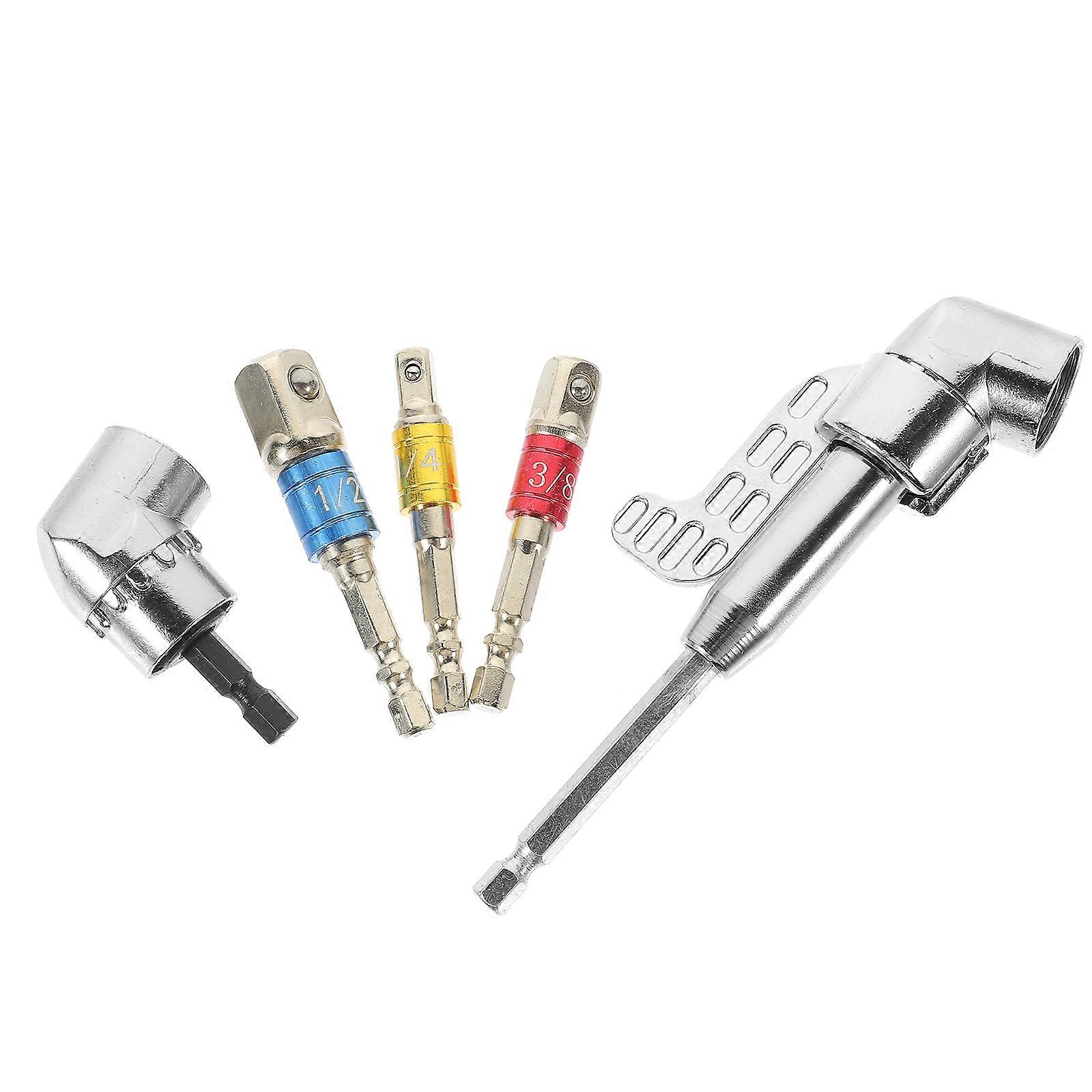Right Angle Drill Attachment Impact Driver Socket Adapter For Home Appliance Repair Professional Mechanics 1 Set