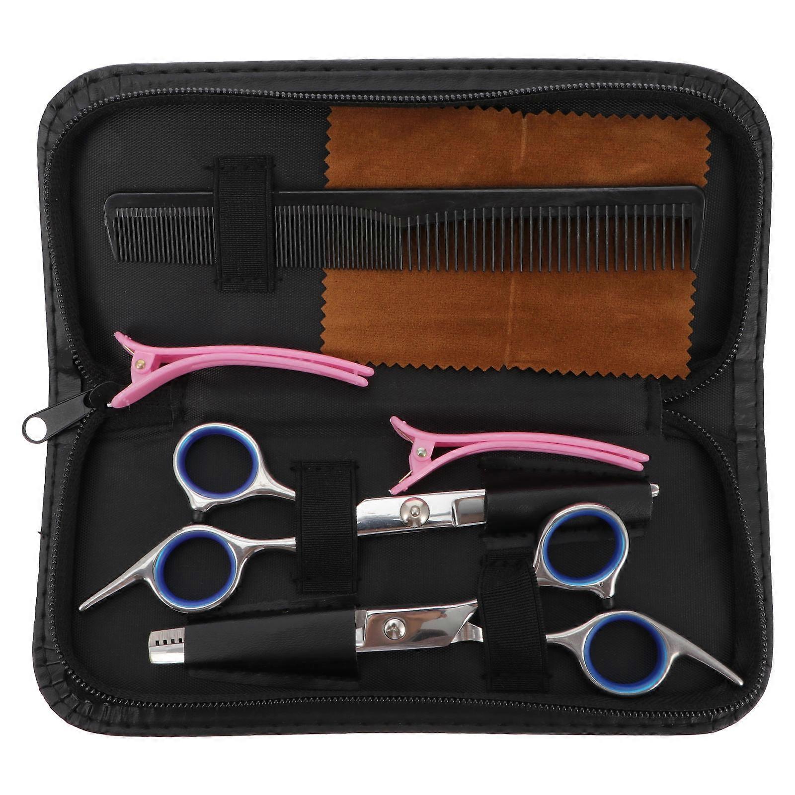 Hairdressing Tool Barber Tools Kit Home Use Streamlined Handle 15x2cm 7Pcs