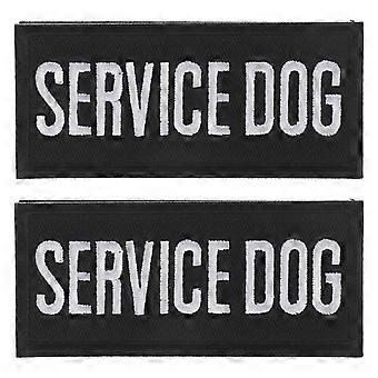 Embroidered Fabric Patches for Service Dog Harness   Iron or Sew On Badges   Durable Polyester for Training & Travel   Fits Small to Large Pets