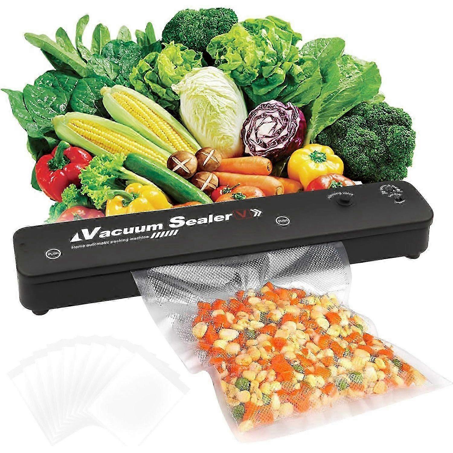 Vacuum sealer Vacuum sealer black sleek design compact storage efficient sealing