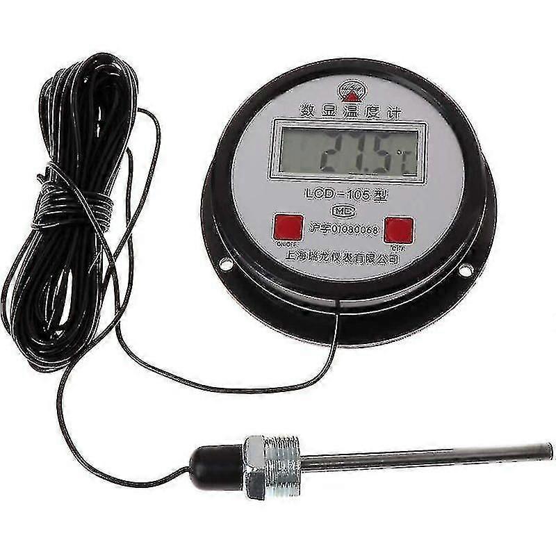 High Temperature Industrial Digital Thermometer with 10m Probe