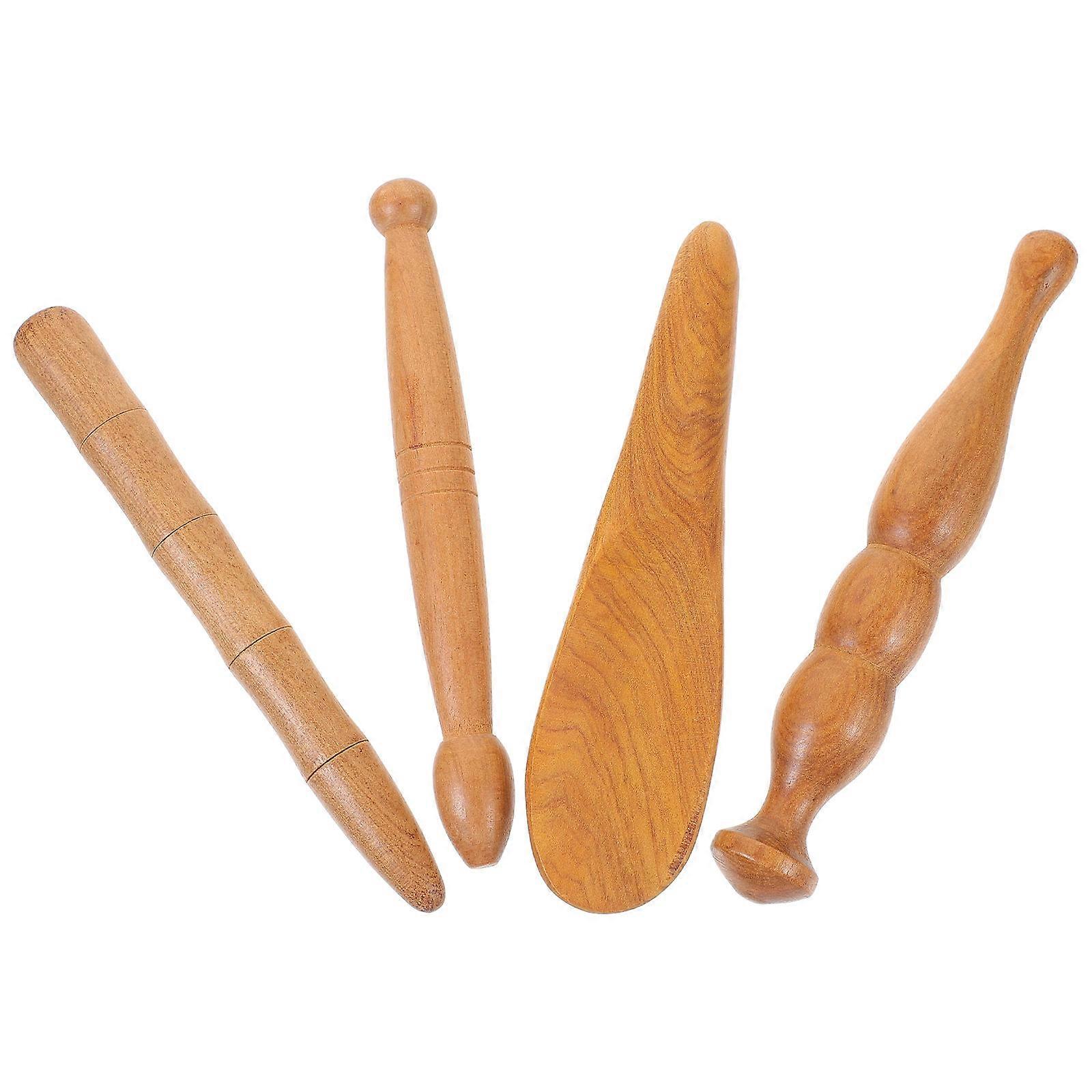 Acupuncture Point Rods 4Pcs Manual Massager Tools Designed For After Exercise Retro Style Muscle Relaxation Function