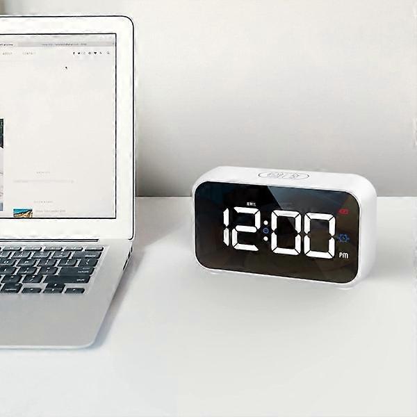 IG LED Bluetooth music table clock, intelligent voice control white