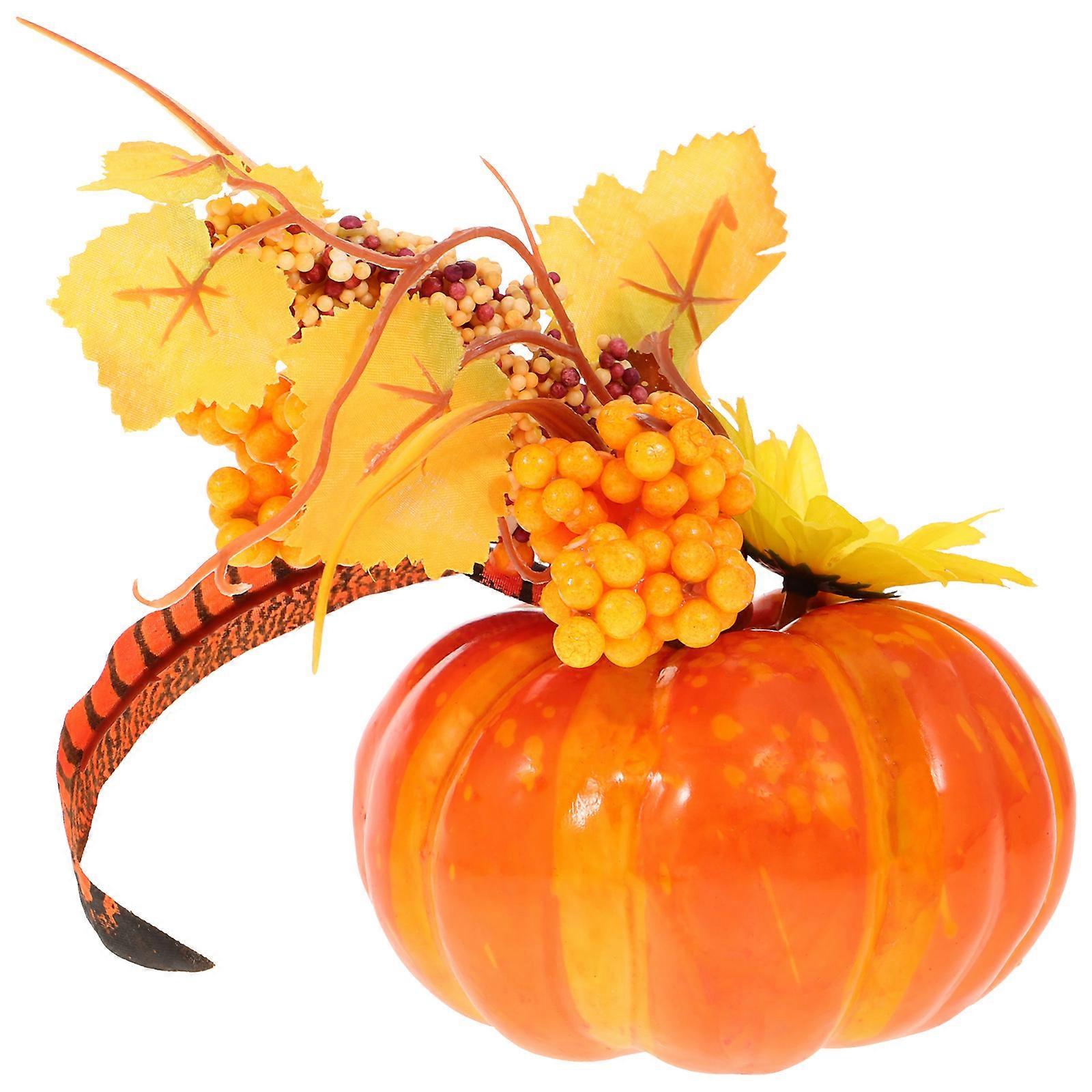 Artificial Pumpkins Photography Props Maple Leaf Decor Pumpkin Bedroom Decoration General Users Plastic Material 1Pcs