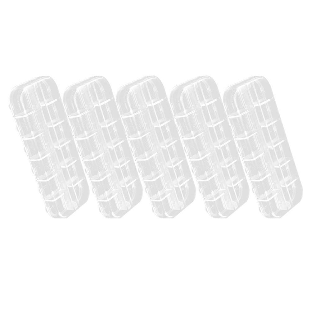 Transparent Plastic Storage Box with 12 Grids for Jewelry and Beads 5 Pcs Set Helps Organize Desk