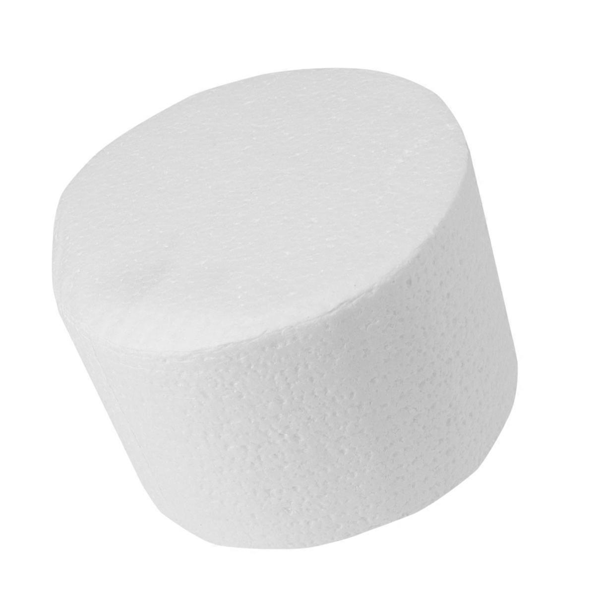 Cake Mould Simulated Artificial Cake Round Cake For Wedding Party Games 12cm in Diameter 8cm Height White 1Set