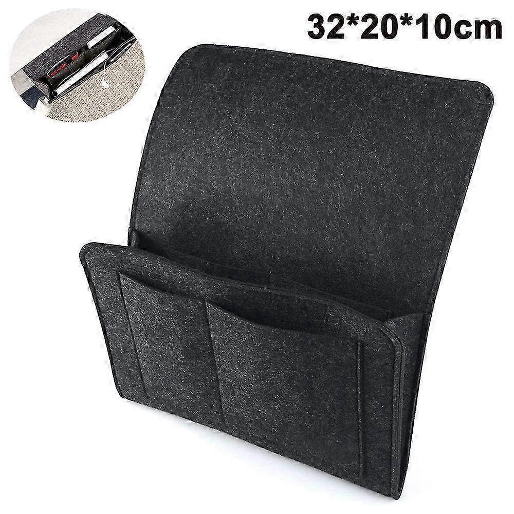 Felt Hanging Organizer Bag with 5 Pockets for Bedside Sofa Desk - Multi-Functional Storage Solution for Easy Access to Essentials