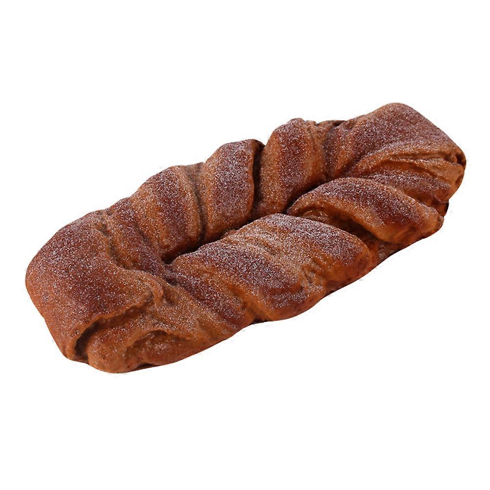 Artificial Bread Model PU Fake Bread Decoration Lifelike Simulation for Home Bakery 9.84 Inch Coffee