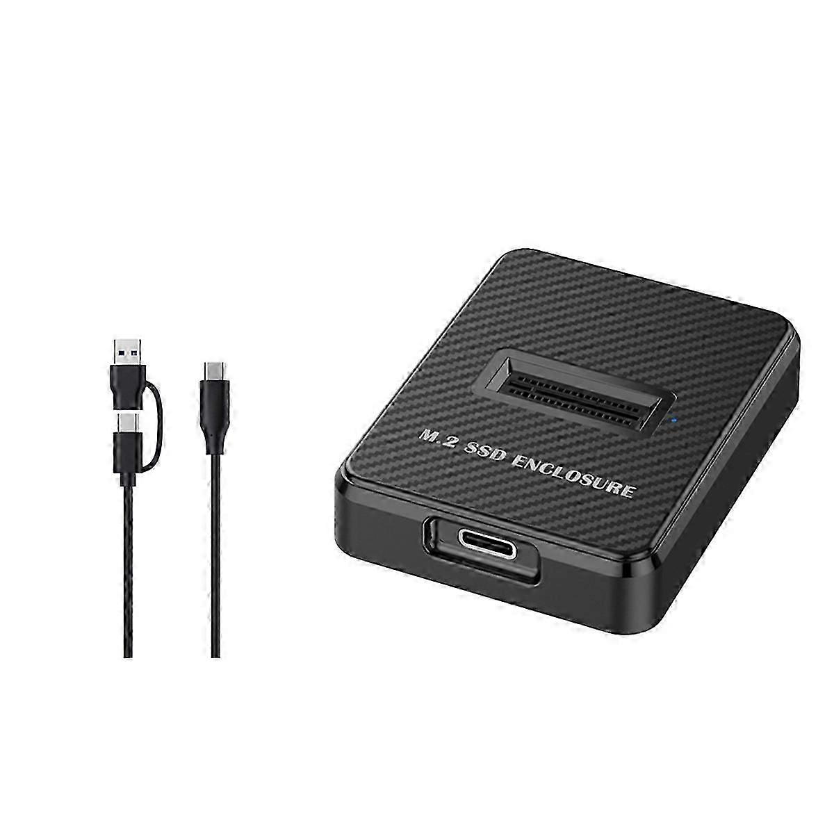 10Gbps External SSD Enclosure with USB C 2in1